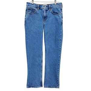 Abercrombie & Fitch Womens Indie 90s Retro Mid Rise Straight Leg Jeans 28S Blue